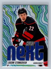 Logan Stankoven 2025-26 Upper Deck Allure Blues Hues Next 💥 Canes Hero #HN-10