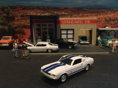 1:64 Hot Wheels Limited Ed 1967 67 Ford Mustang GT500 White with Blue Stripes