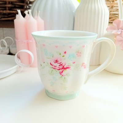Greengate Green Gate Abelone White Tea Mug Tasse Becher Landhausstil Pastell