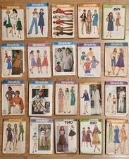 20 Vintage 1970s Simplicity Women's Clothing Sewing Patterns Size 12 34" bust 