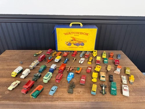vintage matchbox cars with case