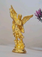 Statue / Figur "Erzengel Michael" (San Miguel Arc&aacute;ngel) - Neu&OVP - Gold