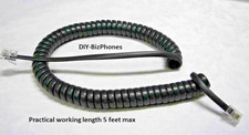 Dark Gray 9Ft Handset Cord for Iwatsu Phone Platinum Series 18SKTD Curly Coil