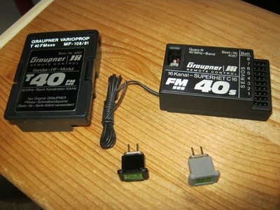 Graupner Sender HF Set  HF Modul 40 Mhz, Empfänger C 16, Quarzpaar