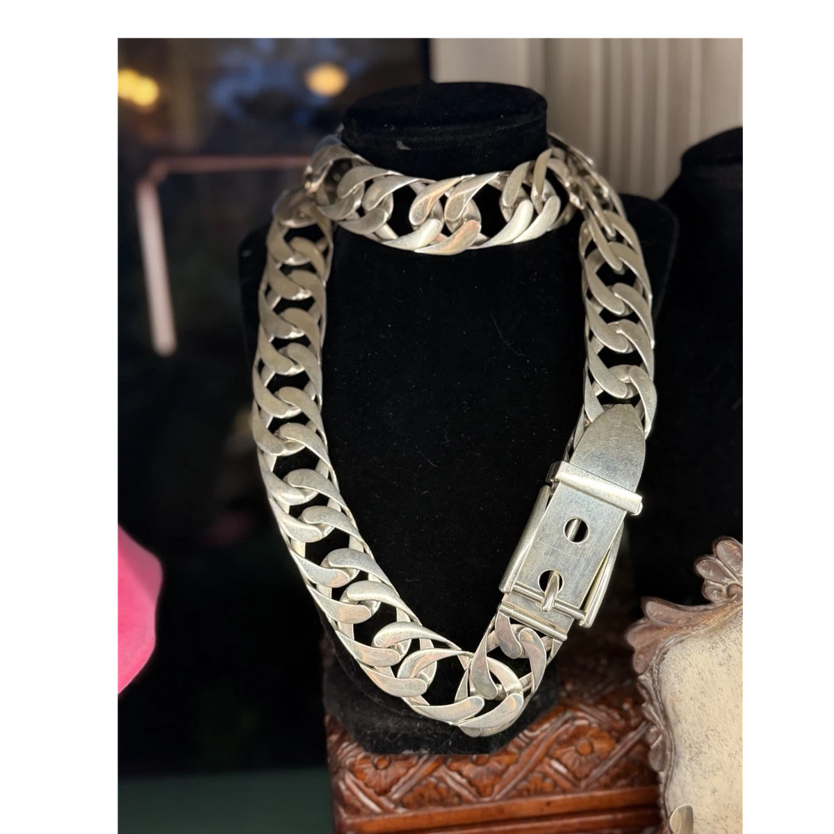 Silver Adult Unisex Sterling Silver Vintage Belt Buckles for sale