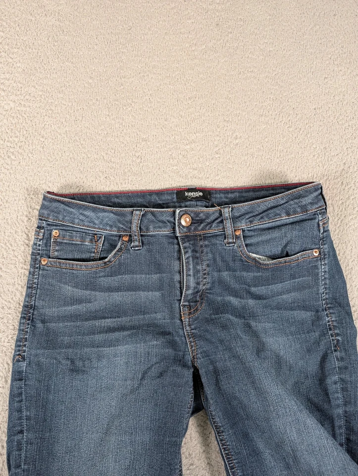 Pantalones Cortos Kensie Para Mujer 28 Denim Puño Enrollado 5 Bolsillos Elastizados Informales Verano Foto 2 de 4