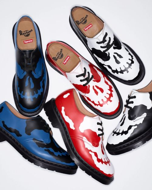 Supreme × Dr.Martens 1461 Skull 3eye Shoe Black White 42936001