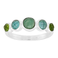 New Silpada 'Let Things Grow' Sterling Silver Green Aventurine and Multi-Colored