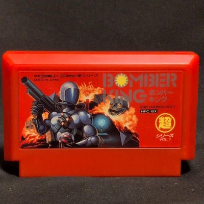 Famicom Bomber King  HFC-BX Red Cartridge Video Game 1987 Hudson Soft Japan