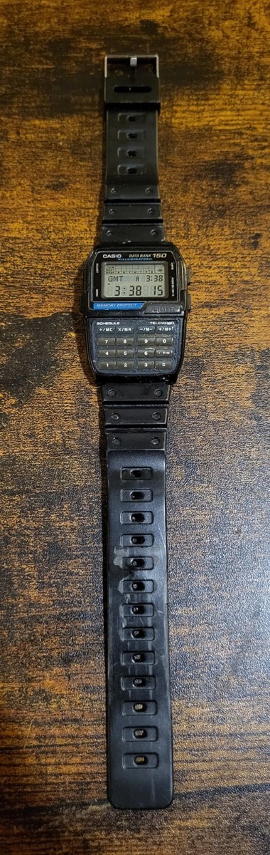 Vintage Casio Dbc-150 Data Bank Calculator Watch DBC150 No