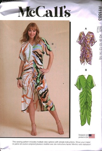 11883 UNCUT McCalls SEWING Pattern Misses Caftan Dress Two Lengths OOP Sew 26