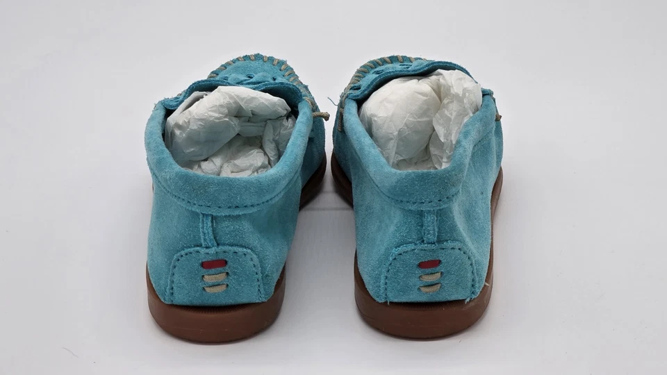 Minnetonka Blue Denim Moccasins Women's Size 8 Casual Comfort Shoes New - Image 2 of 4