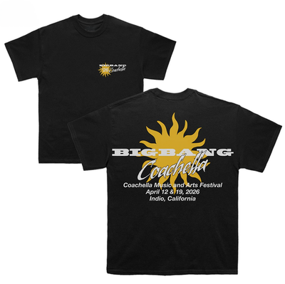 HOT NEW ITEM! Bigbang Sundaze Coachella 2026 Shirt Black All Size