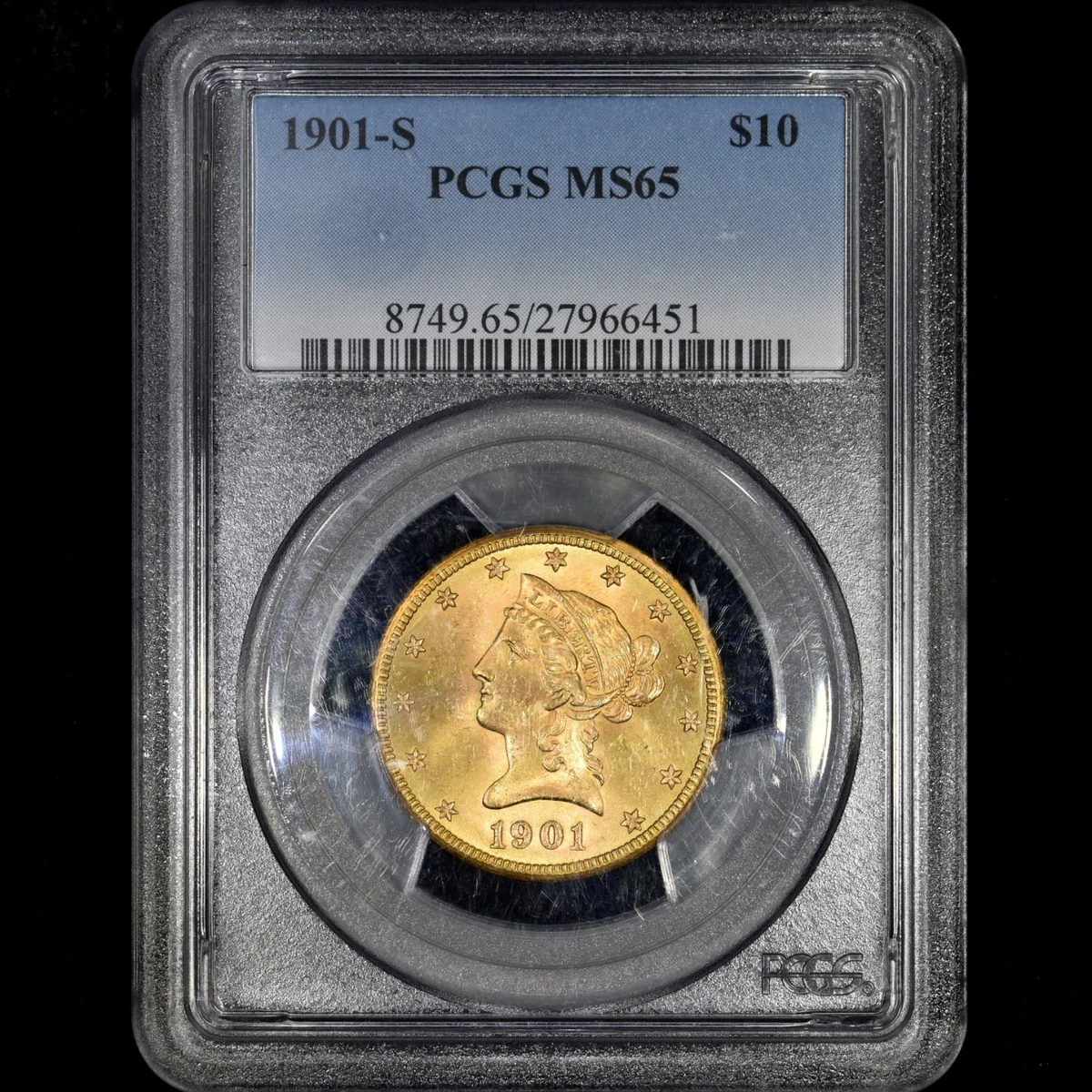 MS 65 Graded 1901 Year Eagle $10 US Gold Coins (Pre - 1933) for