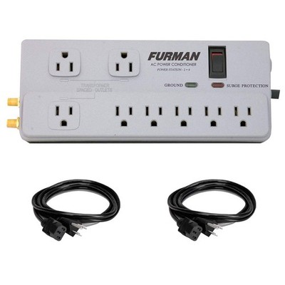 PST-2+6 Power Station Home Theater Power Conditioner with (2) Extension Cable