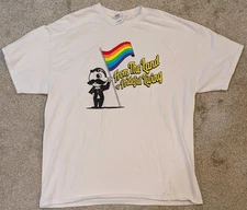 Natty Boh National Bohemian LGBT Pride Flag Prideful Living XL T-Shirt Rare