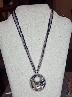 Venezia Classica Murano Glass Pendant Necklace Pink