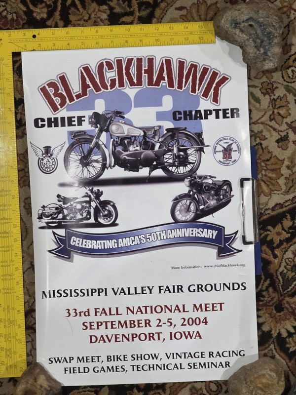 Vintage Motorcycle rally poster