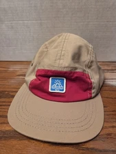 The Great PNW Unisex Adult Strapback Hat Cap Solid Red Tan Logo Adjustable