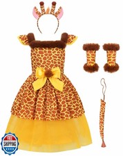 ReliBeauty Giraffe Costume Kids Jungle Party Animal Costume Girls Halloween A