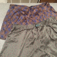 2 Qty /Rare Vtg London 1 /Silky Satin Sleep Lounge Shorts Size L/XL Classy 