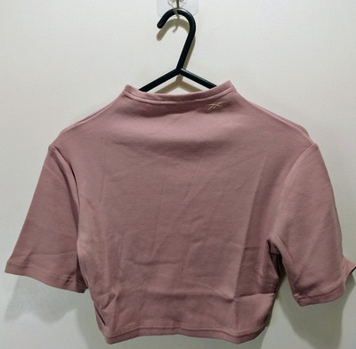 Reebok Damen Kurzarm Crop Top in Größe UK M (12-14)