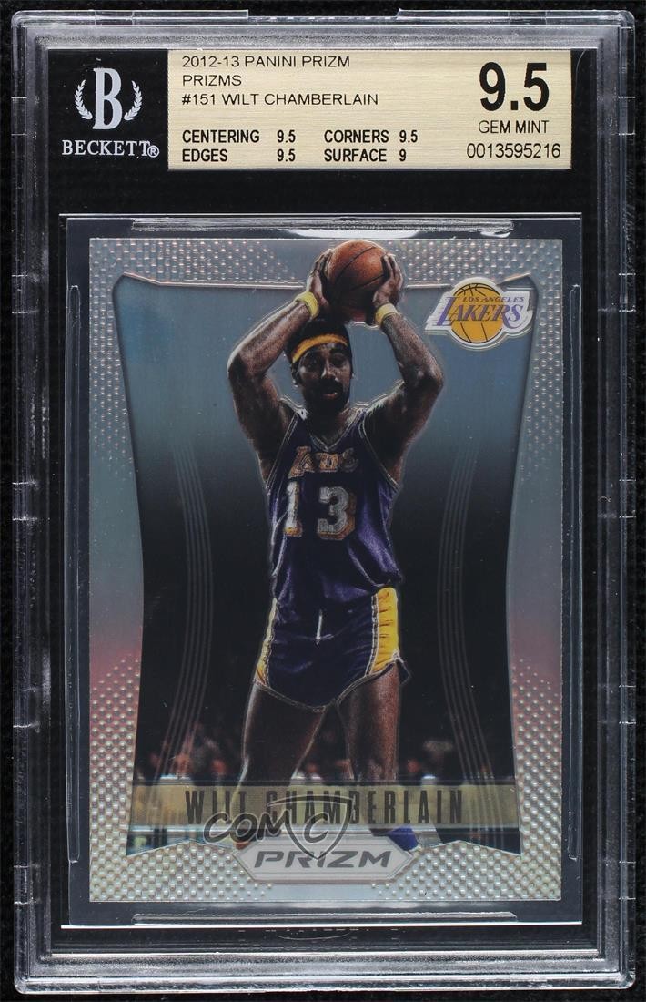 2012-13 Panini Prizm Silver Wilt Chamberlain #151 BGS 9.5 GEM MINT HOF uq4