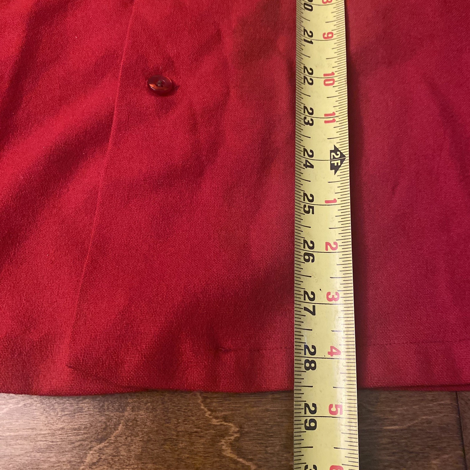 Vtg 70s Pendleton Loop Collar Wool Solid Red Boar… - image 7