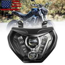 LED Headlight Assembly w/ DRL For Yamaha MT09 FZ09 2014 2015 2016 Plug and Play