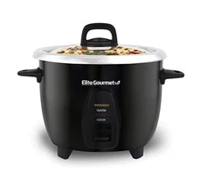 Elite Gourmet Electric 10-Cup Rice Cooker Nonstick Pot Easy Clean