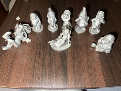 VINTAGE DISNEY Pressed Lead Figures Lot of 7 MICKEY & FRIENDS
