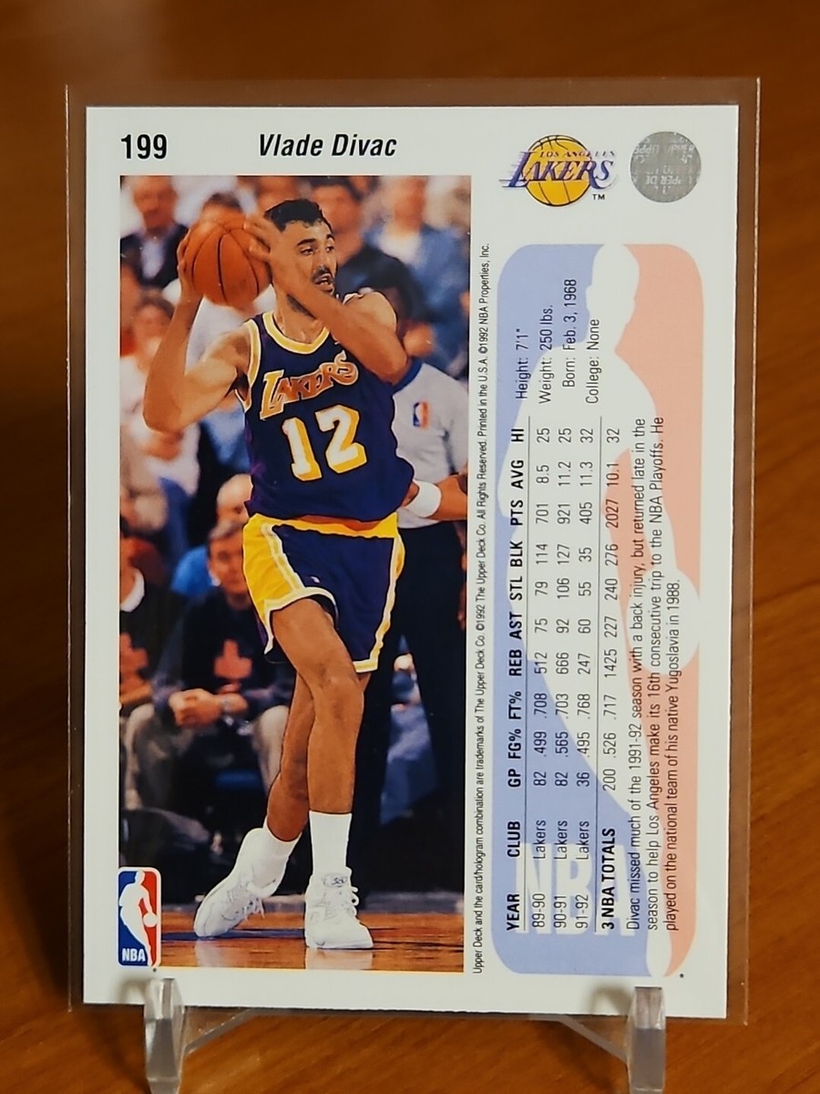 1992-93 Upper Deck Basketball Card Vlade Divac Los Angeles