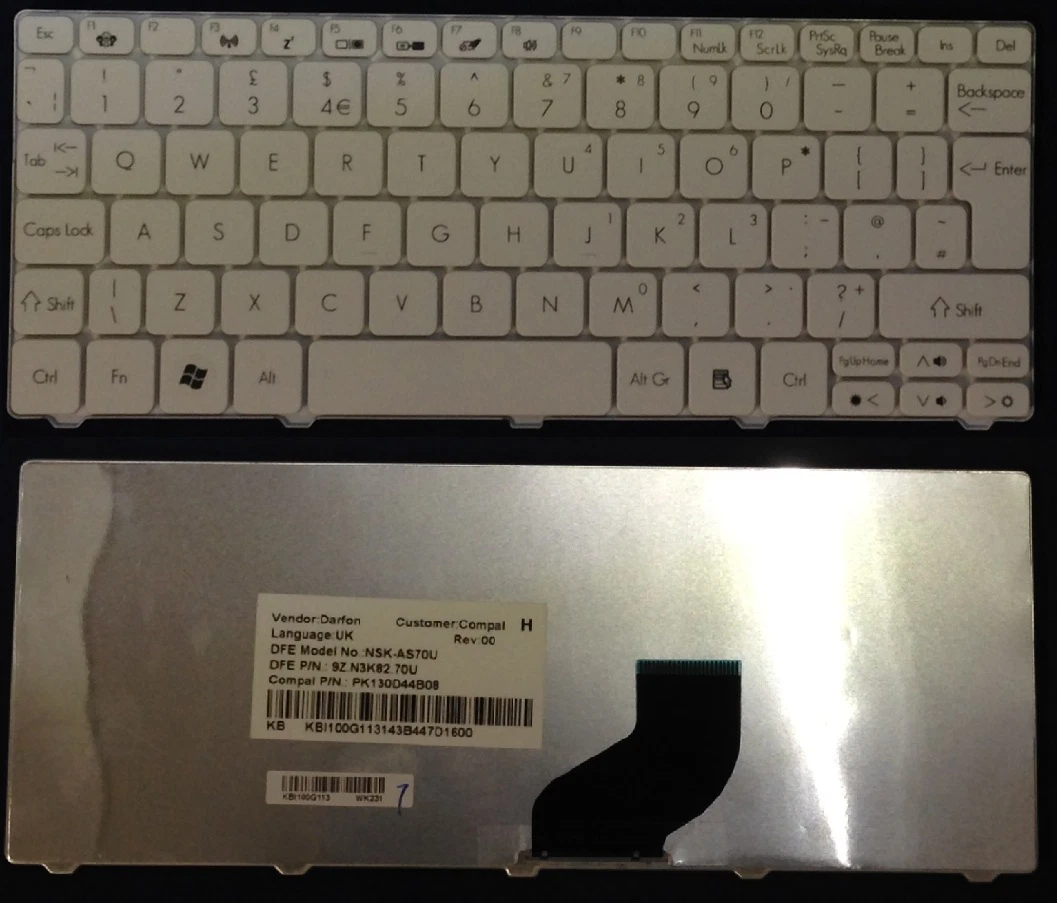 Clavier keyboard qwerty uk pb packard bell dot s pav80 nsk-a à Diou-Allier Clasf