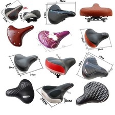 Sella larga 14 modelli doppia 2 molle con schiuma morbida spessa bici cruiser...