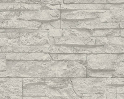 A.S. Création Tapete Vlies Wood&Stone 7071-16 Steinwand Grau Creme 3D Vliestapet