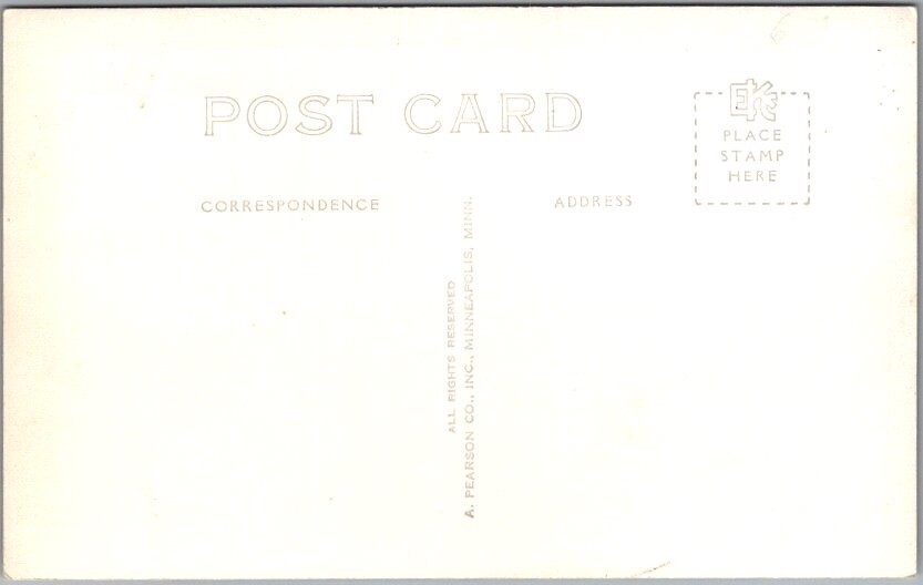 1940s KERKHOVEN, Minnesota RPPC Real Photo Postcard "HIGH SCHOOL