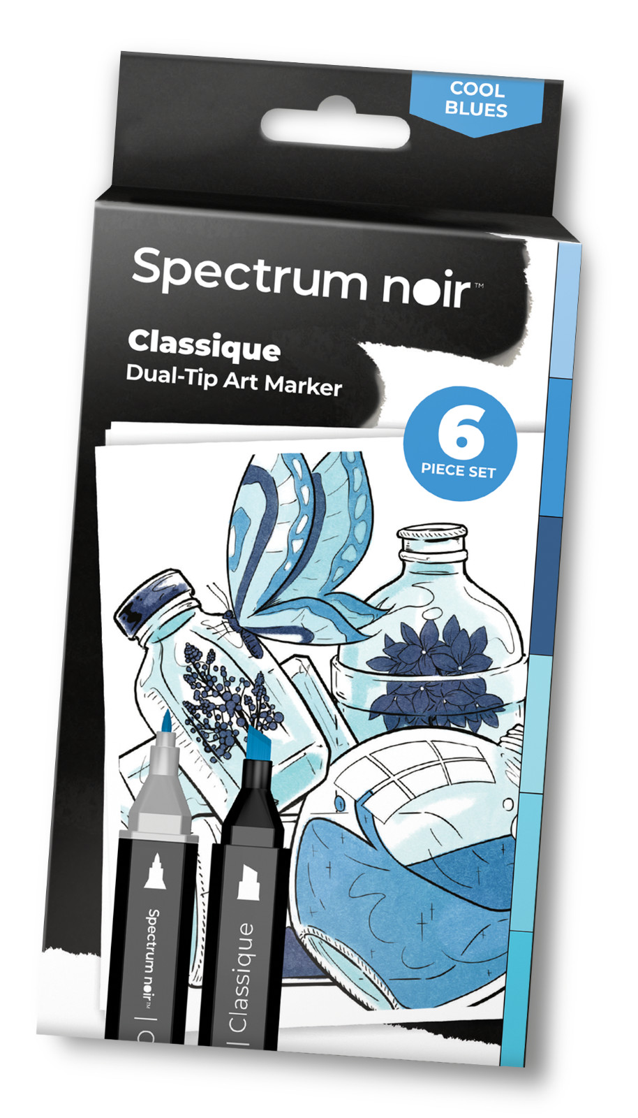 Spectrum Noir Classique - COOL BLUES - Premium Alcohol Blendable Artist Pens