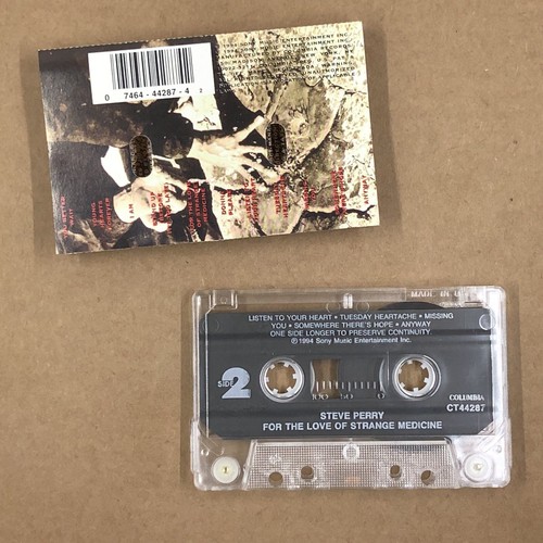 STEVE PERRY Cassette Tape 90s Rock Pop FOR THE LOVE OF STRANGE MEDICINE JOURNEY - Picture 3 of 6
