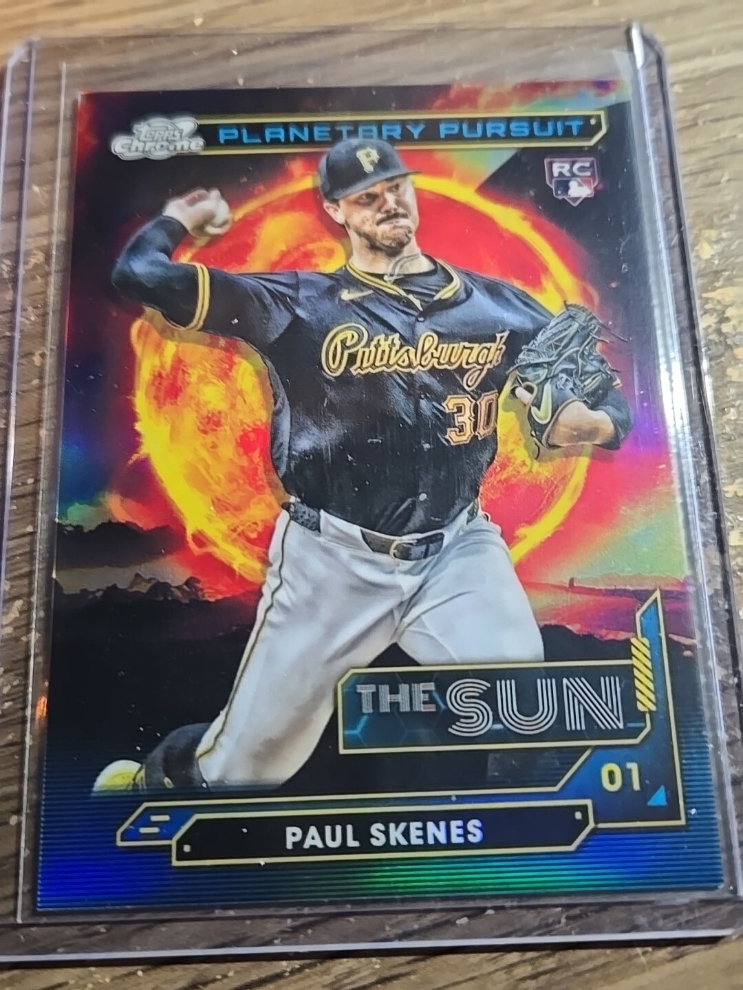 2024 Topps Cosmic Chrome Paul Skenes Planetary Pursuit The Sun RC SP Rookie