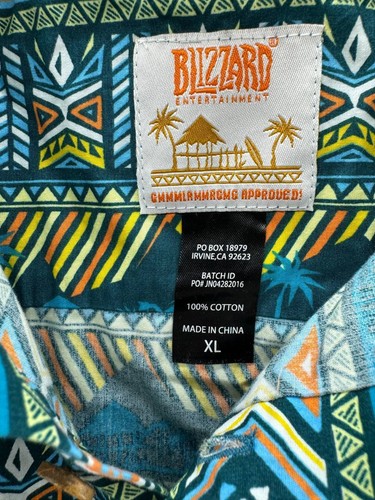 Blizzard Entertainment Murloc Hawaii MURLOHA ALOHA SHIRT Tropical Tiki WOW - Picture 5 of 9