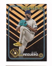 2024 TOPPS BASEBALL UPDATE ELVIS PEGUERO HOLIDAY PARALLEL CARD US17