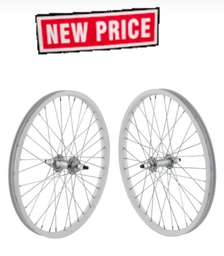 BMX 20in ALLOY RIM WHEEL SET By Wheel Master COLOR WHITE - Picture 1 of 2
