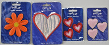 Lot of 4 Patch it Up Embroidered Iron On Patches Art and Craft Mixed Theme NIP