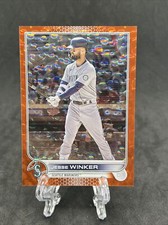 2022 Update Base Orange Foilboard #US3 Jesse Winker /299 - Seattle Mariners