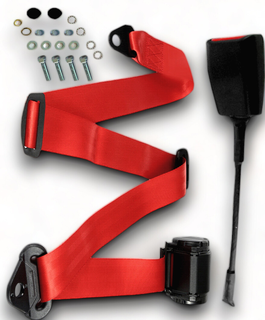 Seat Belt Dreipunkt 11 13/16in Red for Lancia A112