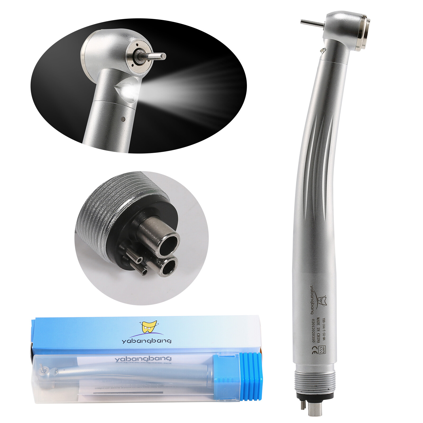 Vakker PM-01 Mini Head Air Driven HighSpeed Handpiece 4 Hole Non Optic - Foto 3