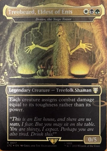 Treebeard, Eldest of Ents -RARE Foil LotR Commander MtG TCG Card # 0517