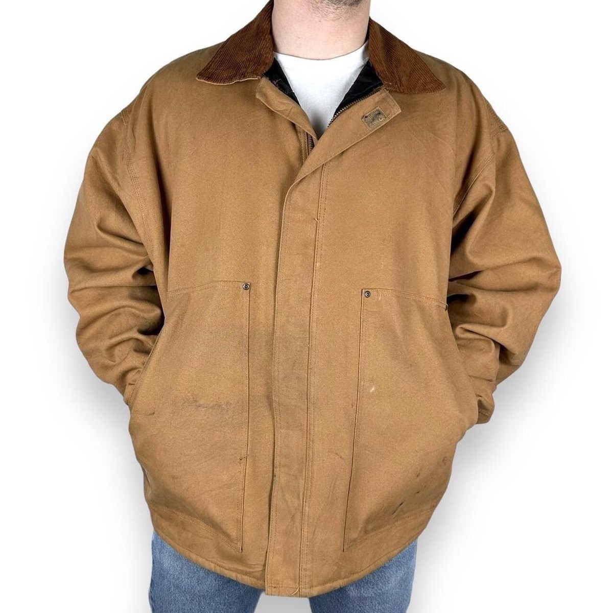 【短丈】VINTAGE WORK JAKET size42 短丈】VINTAGE WORK JAKET size42 Retro Jacket Short Canvas