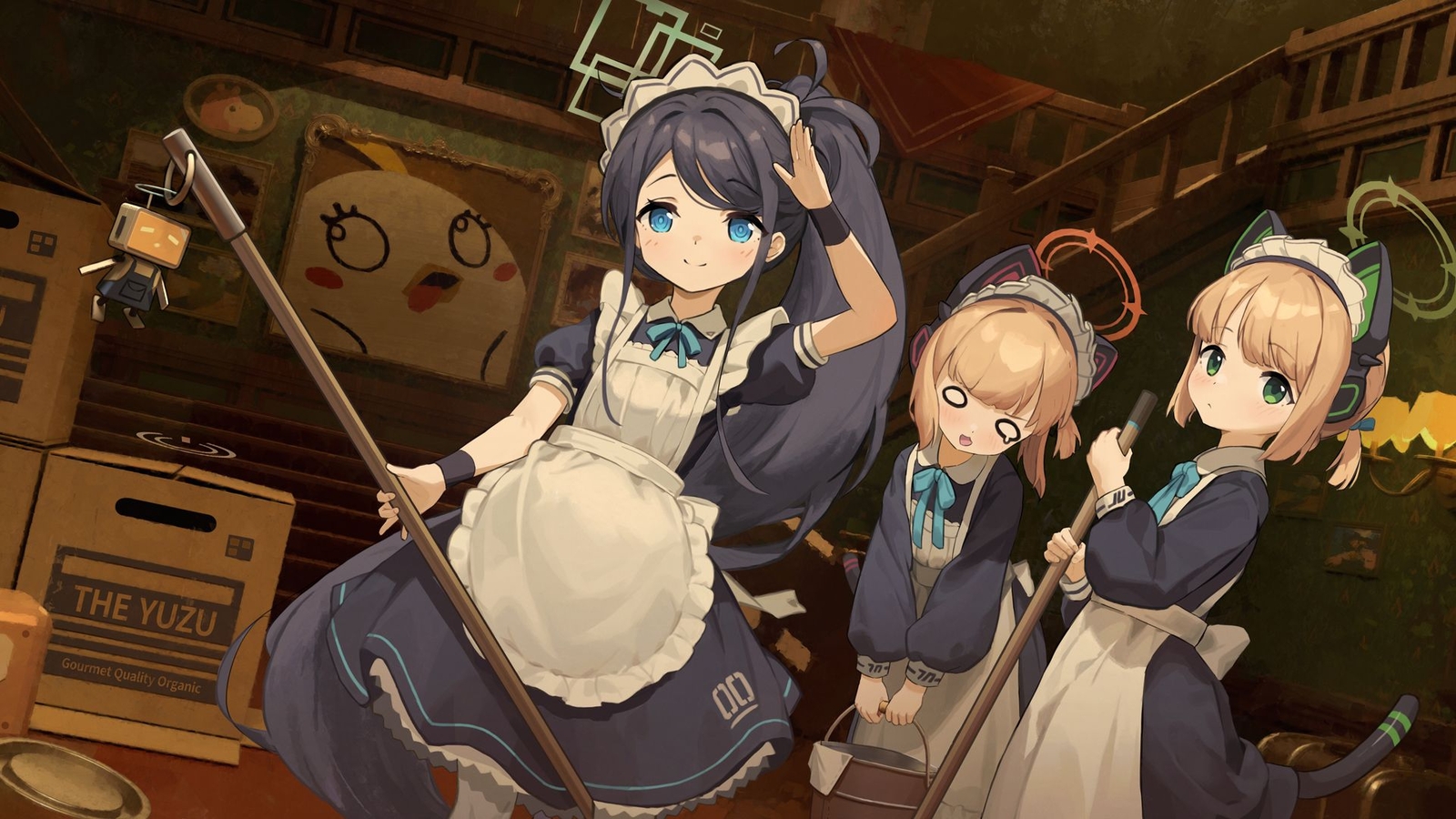 Anime blue archive girls maid tendou alice saiba Playmat Gaming Mat Desk