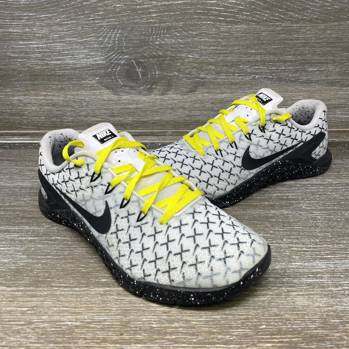 Nike Metcon 4 Premium Training Shoes White Black Yellow 924594-107 Womens  Size 8 | eBay